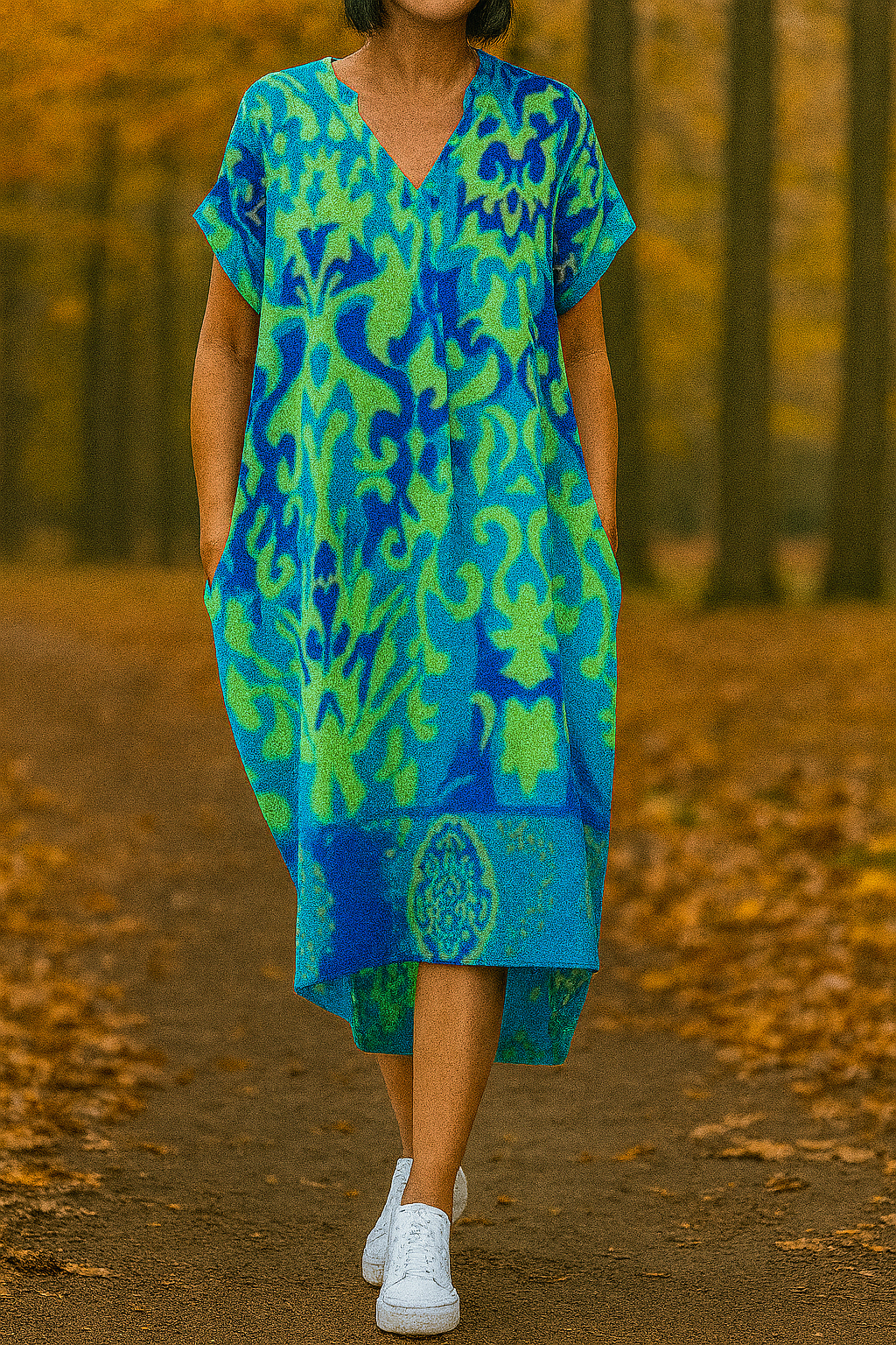 Arleen™ | Casual Elegant Printed V-Neck Dress