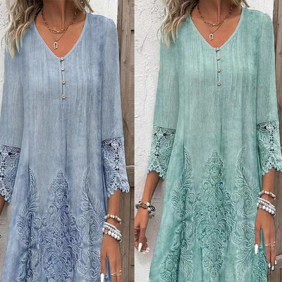 Quinn | Elegant Lace Dress with Half-Neckline