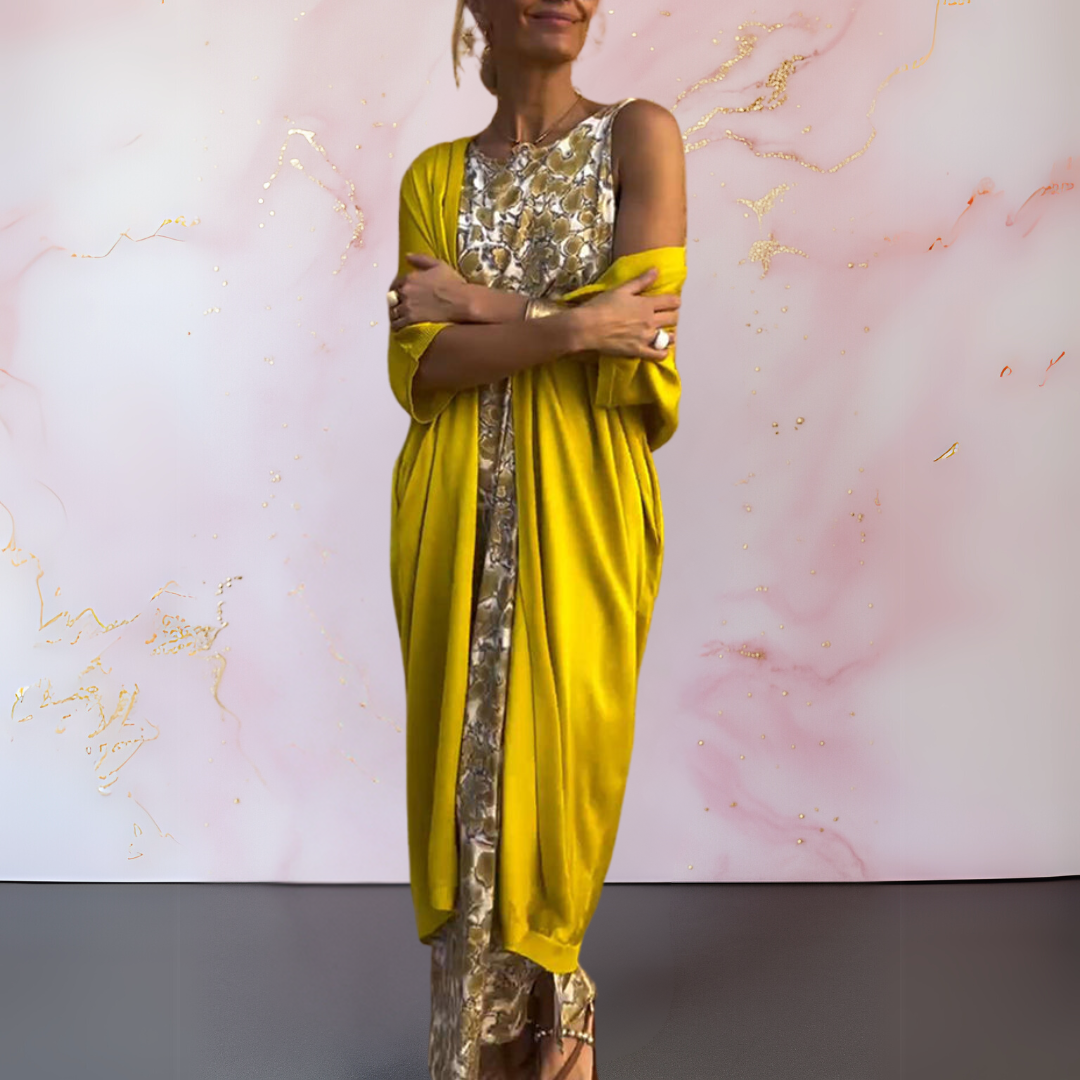 Brenda™ | Elegant Dress with Cardigan