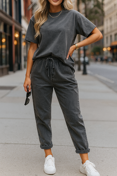 Celinda™ | Short-Sleeved Top and Shorts 2-piece Set