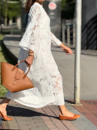 Carrie™ | White Embroidery Lace Dress