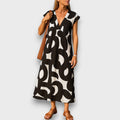 Women's Airy V-Neck Dress – Flowing Elegance