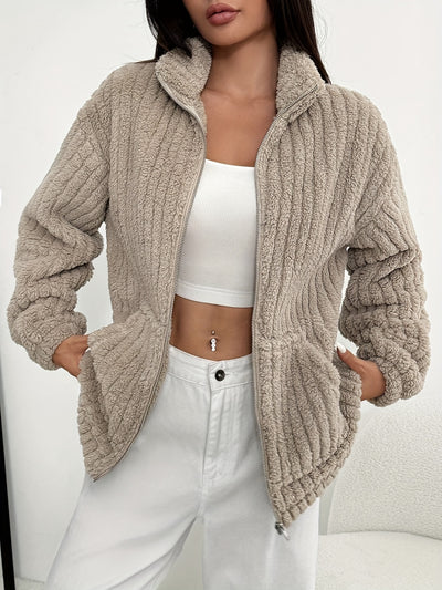 Ursula | Cozy Fleece Zippered High-Neck Jacket