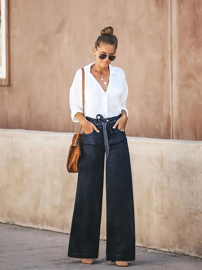 Faye | High-Waisted Wide-Leg Jeans