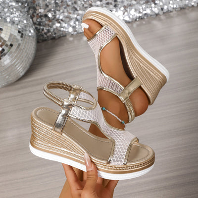 Amelia™ | Elegant Orthopedic Slip-On Wedge Sandals