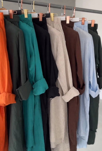 India | Cotton two-piece set with shirt and relaxed pants