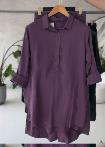 India | Cotton two-piece set with shirt and relaxed pants