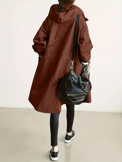 Daphne | Buttoned Hoodie Trench Coat