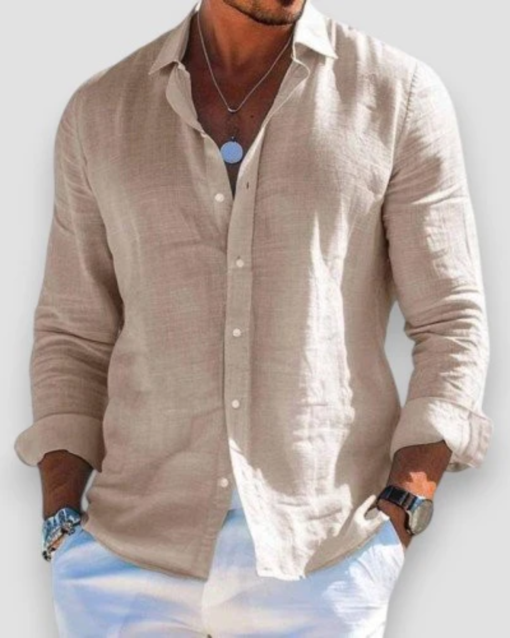 Edward™ | Cotton Linen Beach Shirt