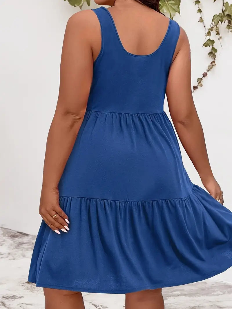 Amaya | Plus-Size Sleeveless Casual Dress