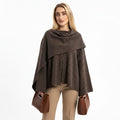 Women's Asymmetric Knit Scarf Jacket – Oversized Knit