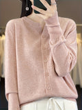 Women's Cozy Buttoned Knit Cardigan – Viscose Blend