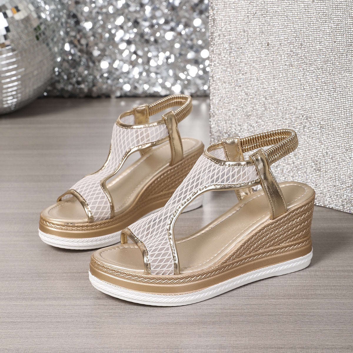 Amelia™ | Elegant Orthopedic Slip-On Wedge Sandals