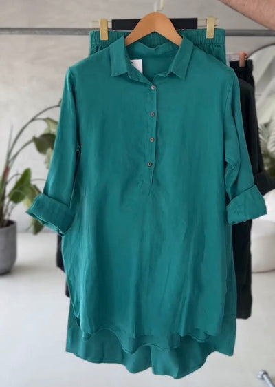 India | Cotton two-piece set with shirt and relaxed pants