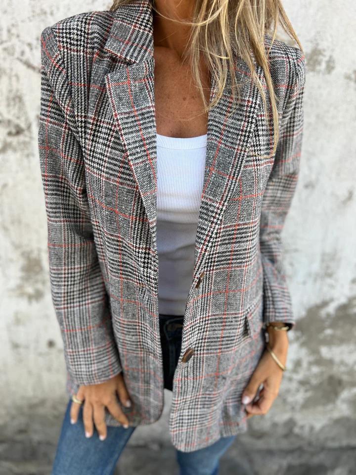 Orla | Casual Checked Blazer with Lapels