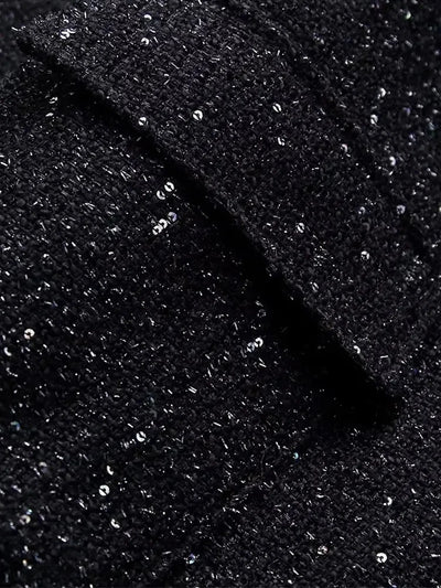 Lina | Shiny Gold Sequin Short Jacket