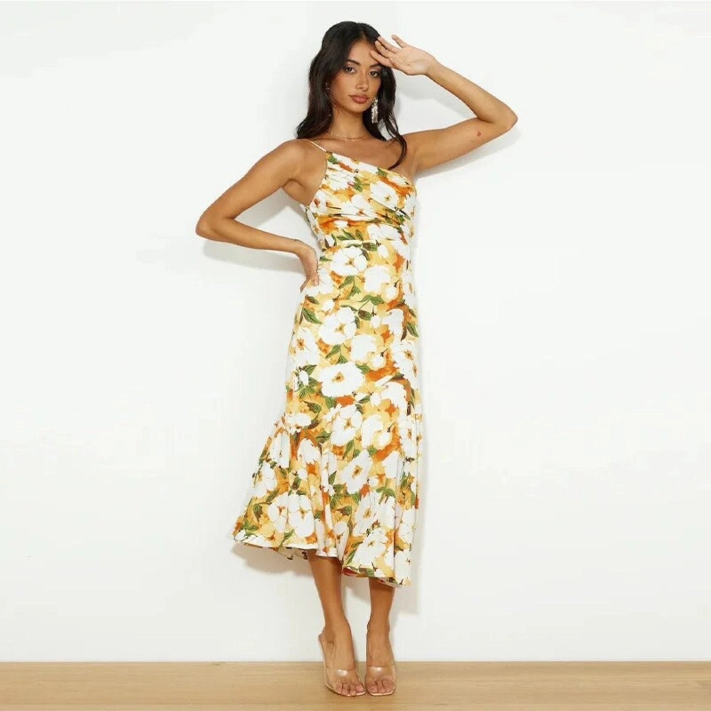 Florence | Asymmetric Floral Maxi Dress