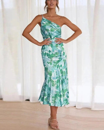 Florence | Asymmetric Floral Maxi Dress