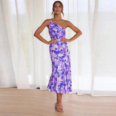 Florence | Asymmetric Floral Maxi Dress