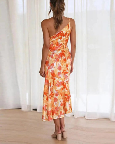 Florence | Asymmetric Floral Maxi Dress