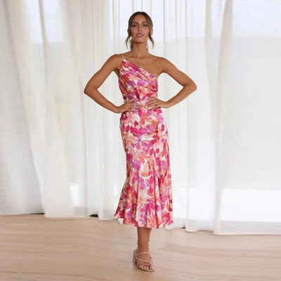 Florence | Asymmetric Floral Maxi Dress