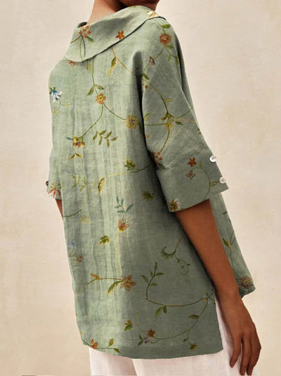 Corryn™ | Elegant V-Neck Floral Top