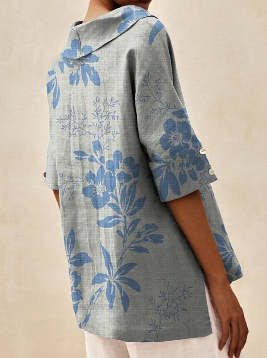 Corryn™ | Elegant V-Neck Floral Top