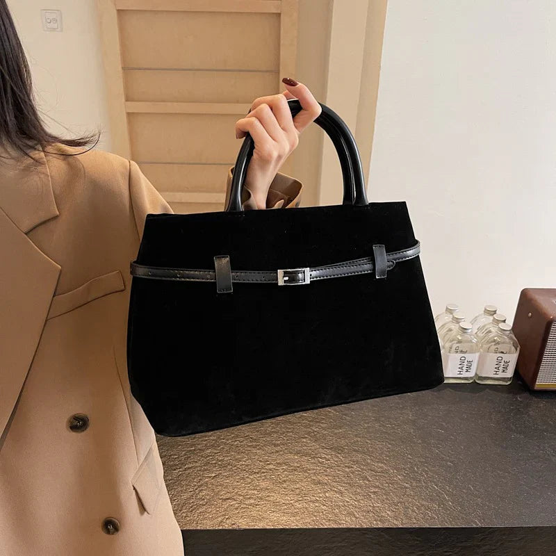 Sara™ | Suede Handbag And Shoulder Bag