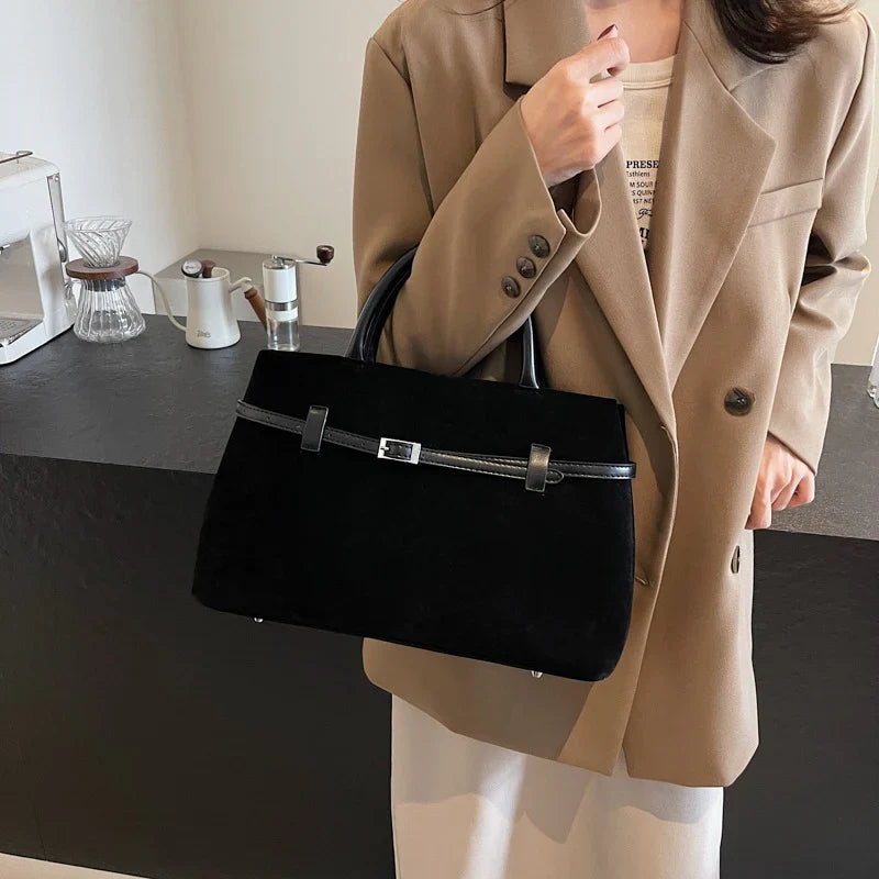 Sara™ | Suede Handbag And Shoulder Bag