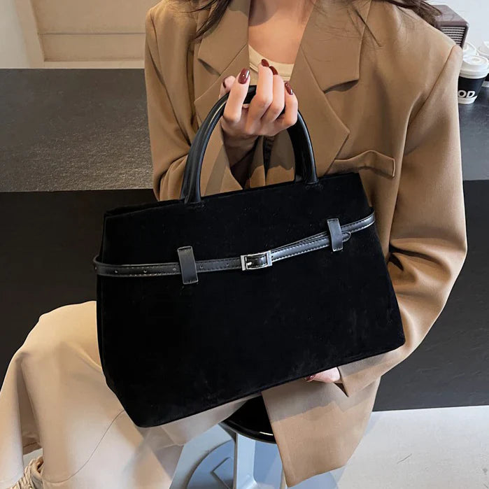 Sara™ | Suede Handbag And Shoulder Bag