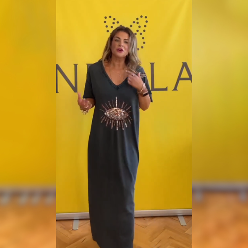 Evelina™ | Comfortable Dress with Eye Detail