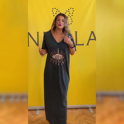 Evelina™ | Comfortable Dress with Eye Detail