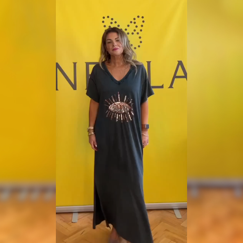 Evelina™ | Comfortable Dress with Eye Detail