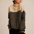 Women's Herringbone Turtleneck Sweater – Winter Knit