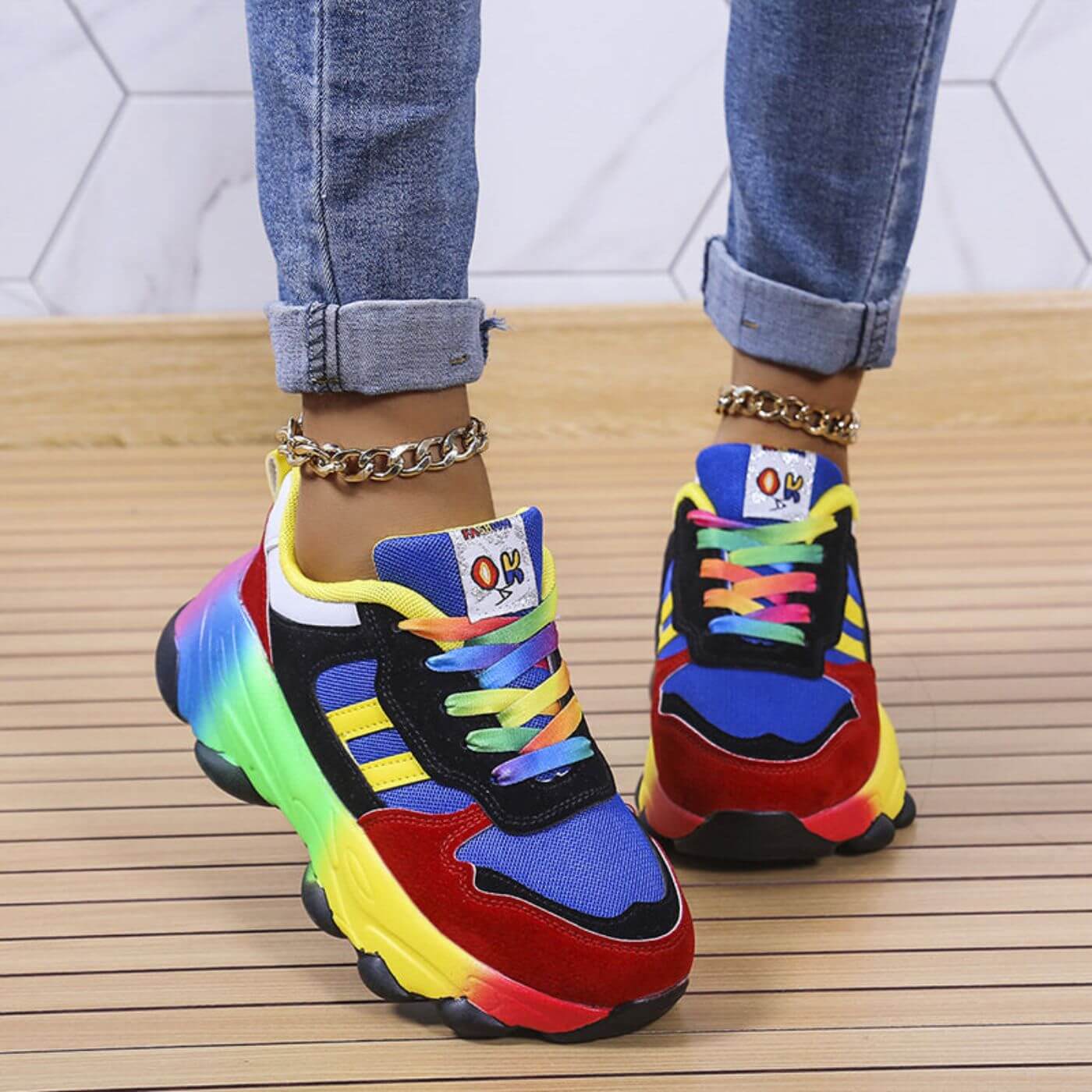 Delphine™ - Colourful Orthopaedic Sneakers