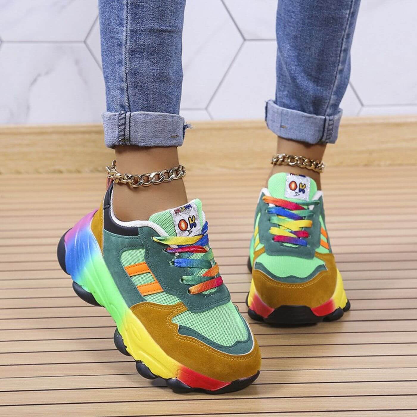 Delphine™ - Colourful Orthopaedic Sneakers