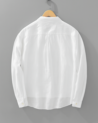 Harvey™ | Linen Square Collar Long Sleeve Shirt
