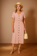 Women's Quinn Button-Up Dress – Viscose