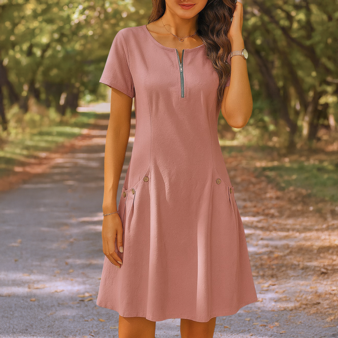 Millie™ | Summery Dress with Button Details