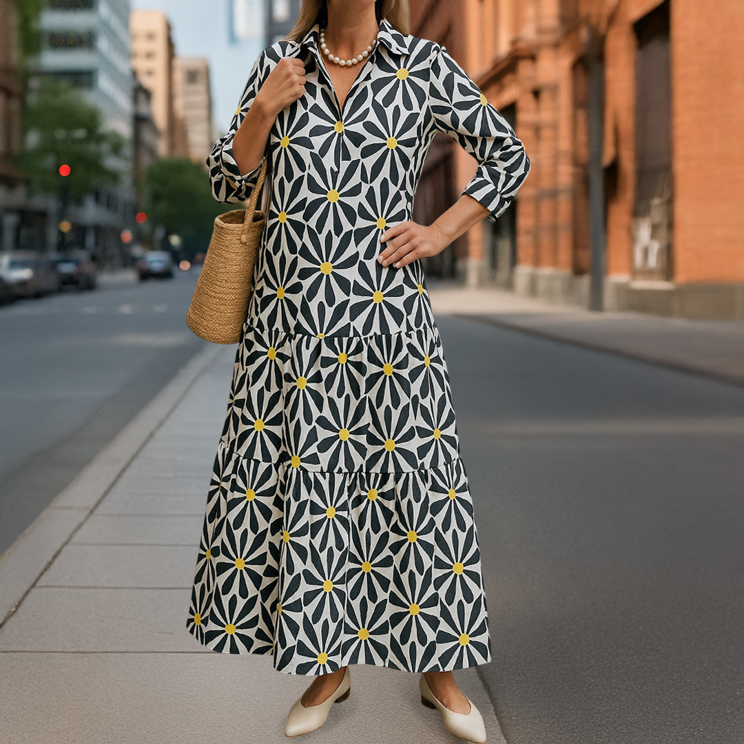 Claire™ | Bohemian Print Dress