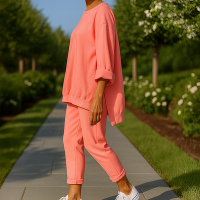 Carina™ | Trendy Loose Sweatshirt and Trousers Set