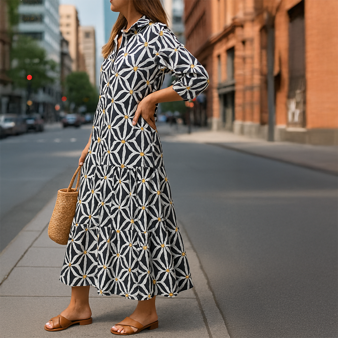 Claire™ | Bohemian Print Dress