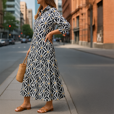 Claire™ | Bohemian Print Dress