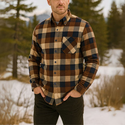 Brent™ | Thickened Fleece Plaid Casual Shirt