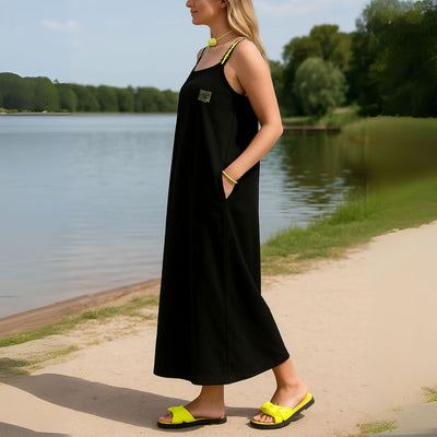 Kylie™ |U-Collar Loose Pullover Long Dress