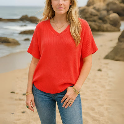 Ayla™ | Pure Color V-Neck T-Shirt