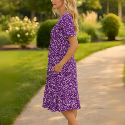 Lilibeth™ | Medium Length Floral Shirt Dress