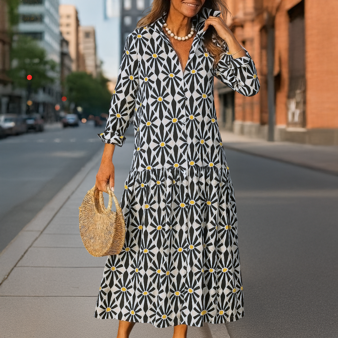 Claire™ | Bohemian Print Dress