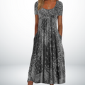 Women's Bohemian Midi Dress – Lightweight Paisley Print