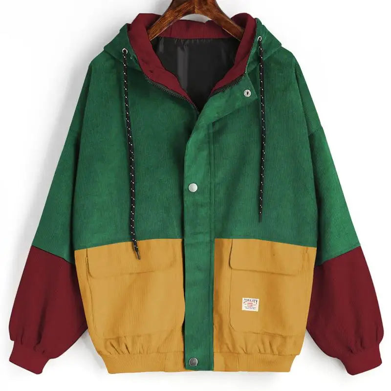 Grace | Oversized Corduroy Patchwork Jacket